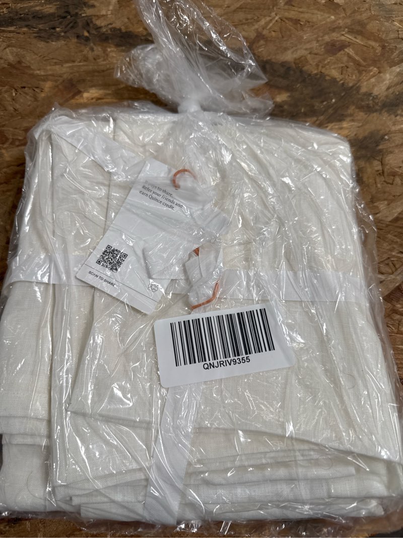 Condition photo showing Good Condition for european linen shower curtain, one size, ivory