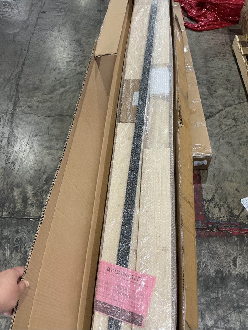 Condition photo showing New/Like New for fredbeck 36in x 84in wood barn door with 6.6ft barn door hardware kit included k shape solid spruce panel need to assembly 36"x84" door + 6.6' track kit wood color