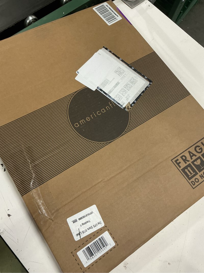 Condition photo showing Good Condition for americanflat 16x20 canvas floating frame with adhesive strips included - vertical and horizontal floating frame for artwork - canvas frames for wall display - black black 16x20