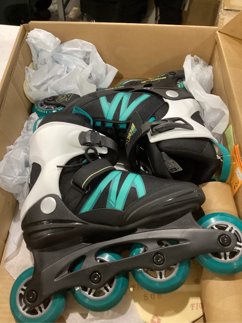 Condition photo showing New/Like New for k2 kinetic 80 women's inline skates - black/turquoise, 6.0