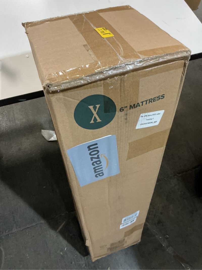 Condition photo showing New/Like New for Zinus 6 Inch Twin Green Tea Memory Foam Mattress [New Version], Fiberglass Free, Medium Firm Feel, Zoned Pressure Relief, Certified Safe Foams & Fabric, Mattress in A Box White Twin 6" New Small Box