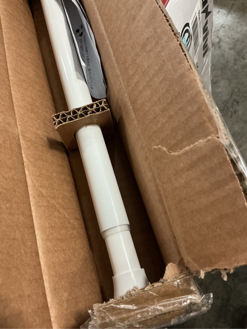 Condition photo showing Good Condition for amazon basics no drill spring tension curtain rod, adjustable length 36-54", classic finial, white white 36-54" indoor