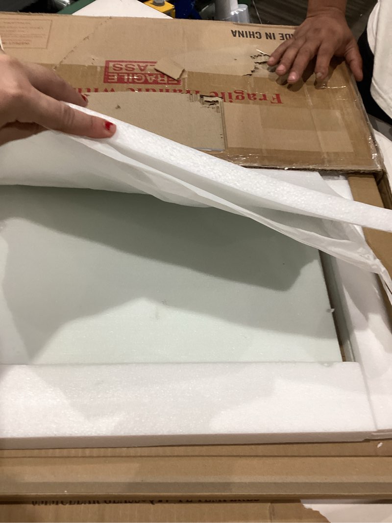 Condition photo showing Good Condition for fab glass and mirror rectangle 24x36 inch 1/4" thick flat edge tempered eased corners glass table top, 24" x 36", clear 24 in x 36 in