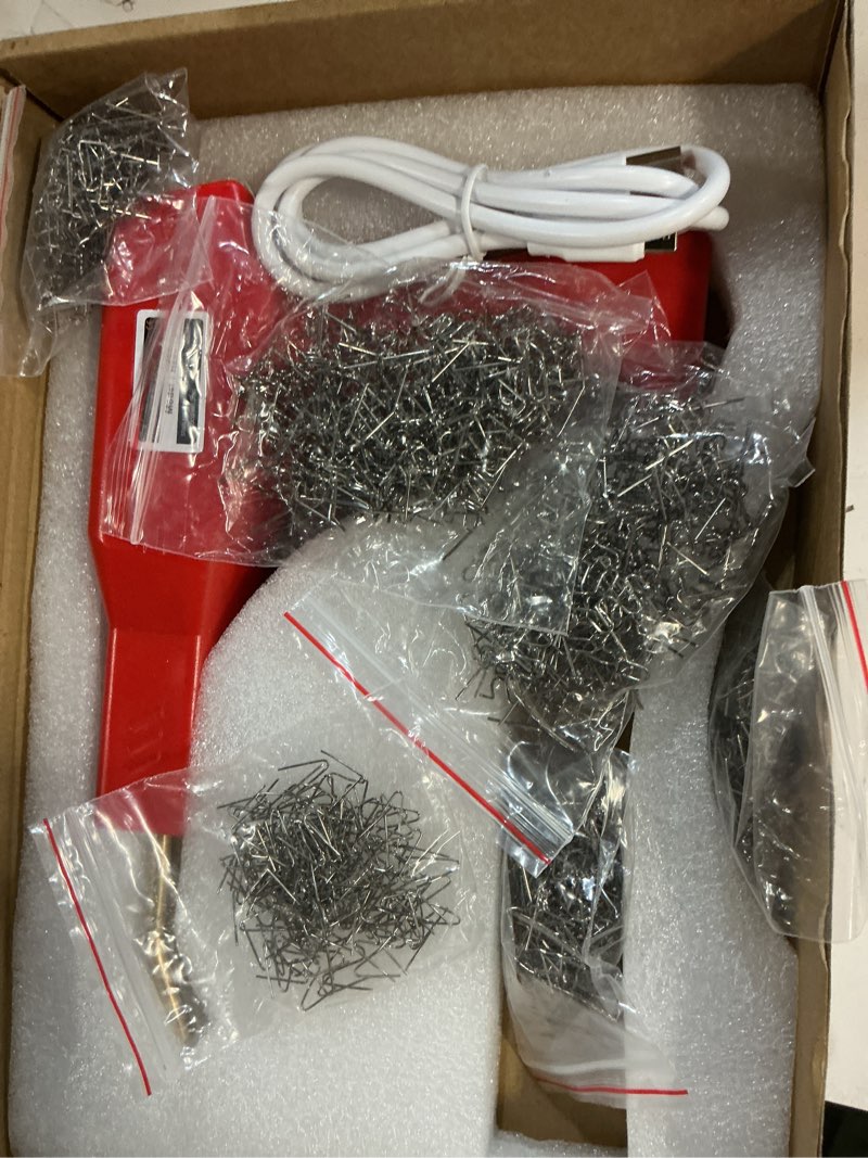 Condition photo showing New/Like New for Upgraded 220W Cordless Plastic Welder, 1000PCS Staples, USB Rechargeable Cordless Car Bumper Repair Kit with 5000mAh Battery,Hot Stapler Kit, Plastic Welding Kit, Plastic Repair Kit Red-cordless