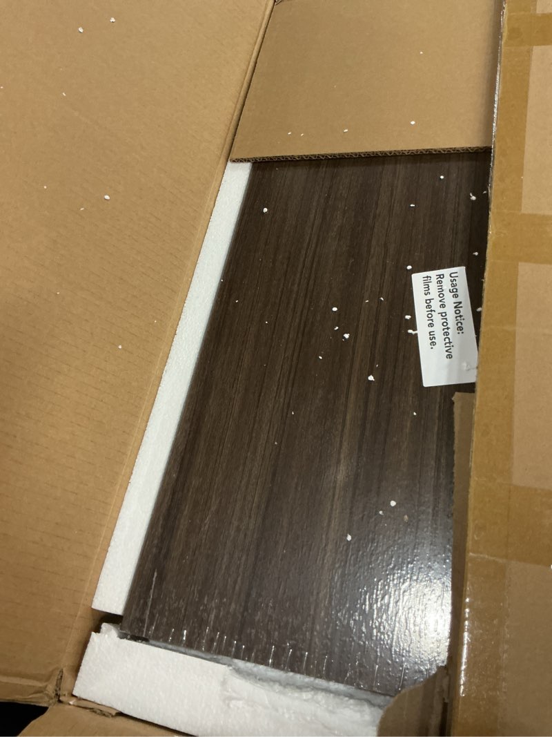 Condition photo showing Good Condition for 4 pcs wire rack covers for pantry wood grain, 24''w * 16''d (ready to use) faux wood shelf covers for wire shelving, rustic closet shelves covering toppers - bathroom, kitchen,(dark) dark wood 16''d * 24''w