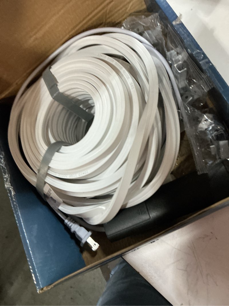 Condition photo showing As Is for led strip lights 49.2ft 110-120v,dimmable silicone neon rope lights,flexible outdoor waterproof neon strip lights for mirror,kitchen,cabinet,diy lighting