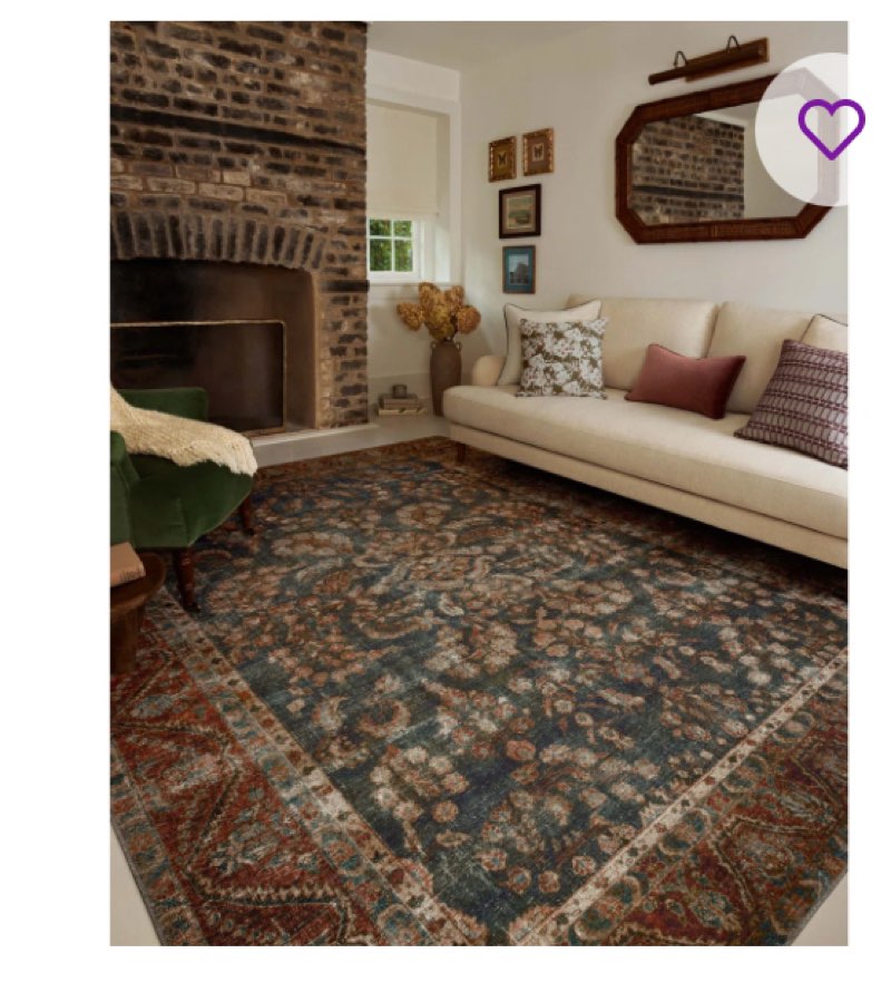 Chris Loves Julia x Loloi Jules Ocean / Spice Area Rug
