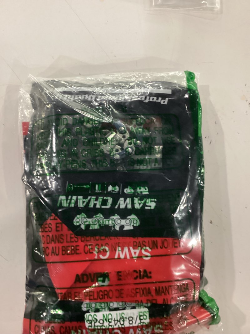 Condition photo showing As Is for 5Pack 18 Inch Chainsaw Chain 3/8" LP Pitch .050" Gauge 62 Drive Links Fits Poulan Pro 051338, EGO AC1800, Greenworks, Echo, Kobalt, Remington, Craftsman, McCulloch and More