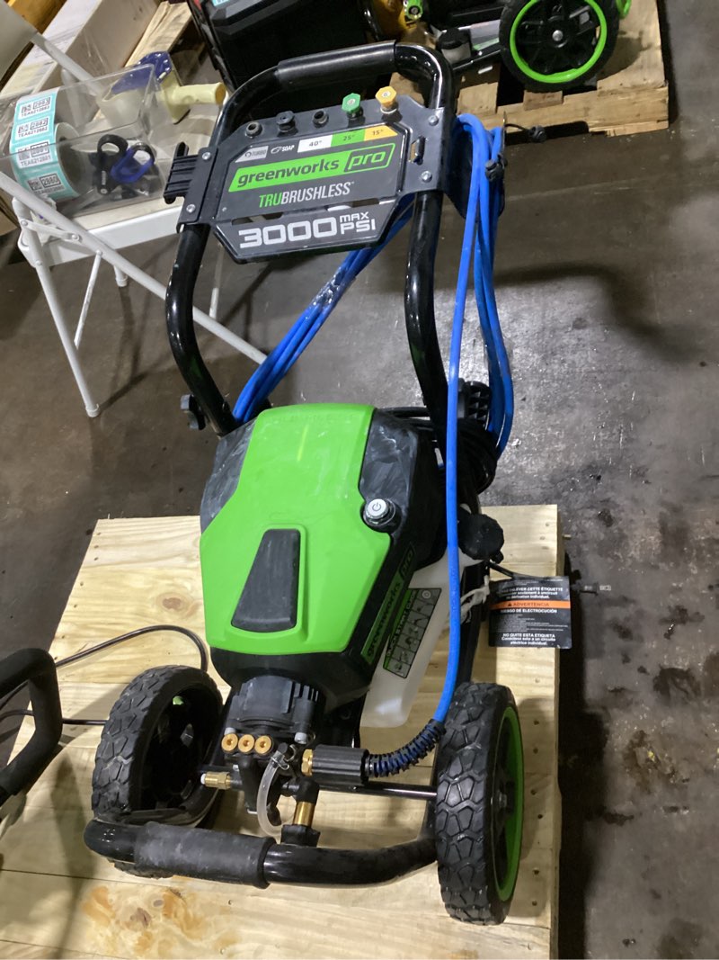 Condition photo showing As Is for greenworks greenworks pro 3000 psi 2.0-gpm electric pressure washer
