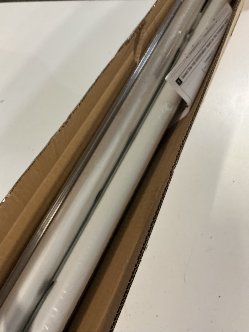 Condition photo showing New/Like New for allzone tension curtain rod for windows, 123 to 160 inch, heavy duty extra long curtain rods, non-slip bathroom shower tension rod, renter friendly, adjustable, spring loaded, white white 123-160 inches