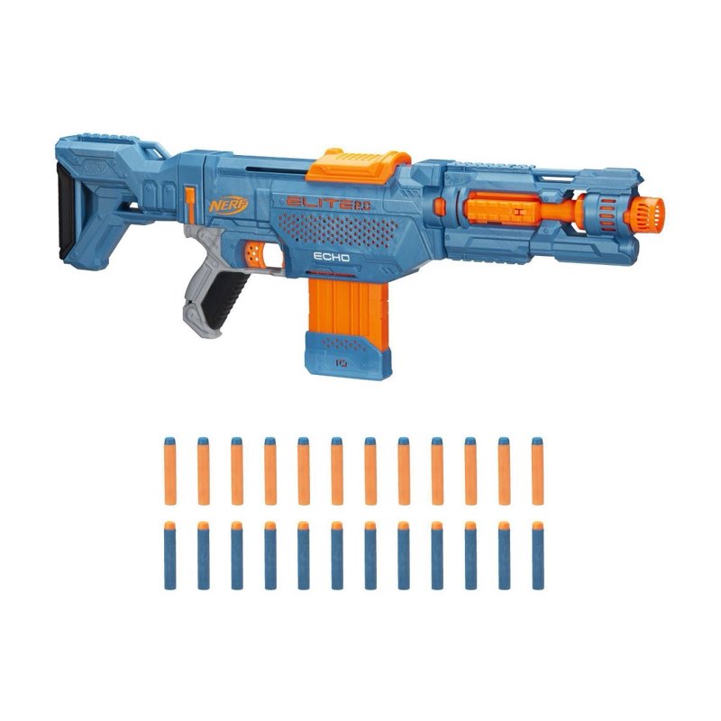 NERF Gun - ECHO CS-10 ELITE 2.0 Blaster With Clip And Stock