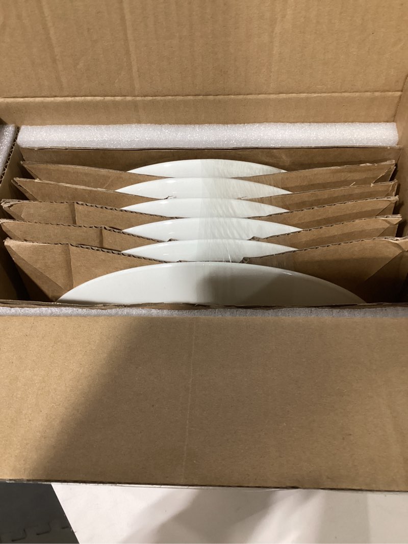 Condition photo showing Good Condition for Ceramic Dinner Plates Set of 6-10 Inch Salad Plates, Black and White Checkered Porcelain Dinner Plates Microwave, Oven & Dishwasher Safe, Minimalist Porcelain Dish Set Checkered 10 inch