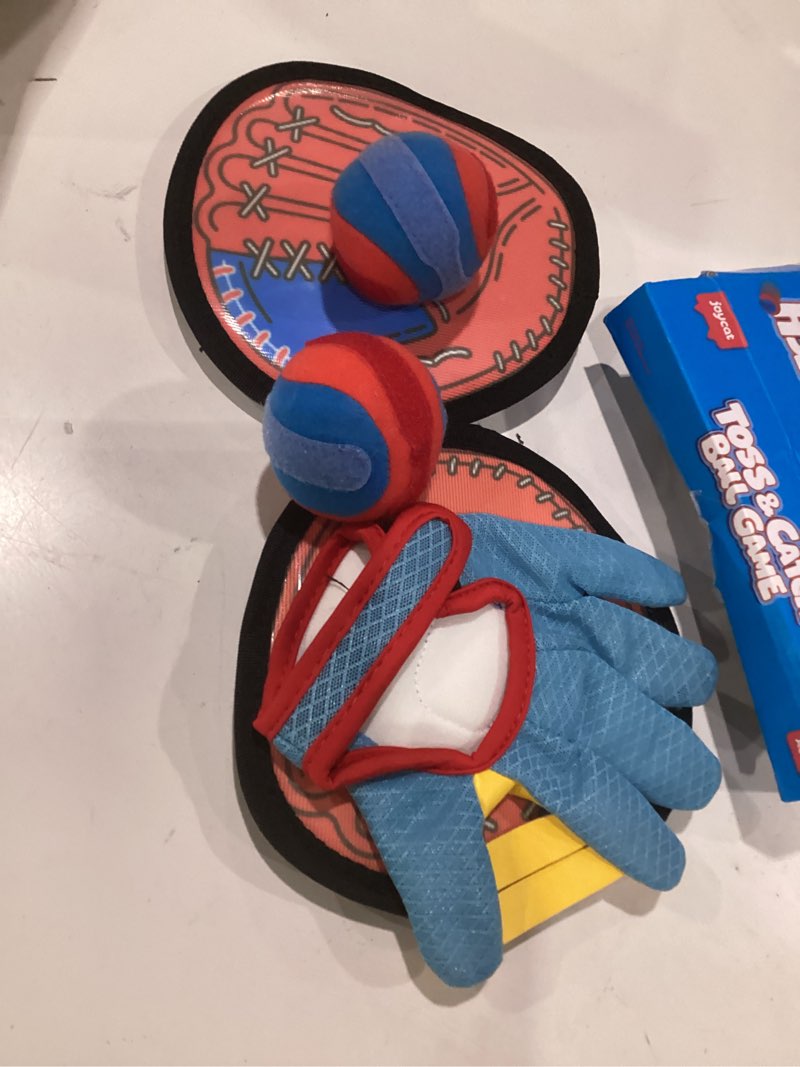 Condition photo showing Good Condition for joycat toss and catch ball game with 2 gloves for kids & 2 paddles for adult or kids, outdoor toys for family camping, beach & yard games, toddler baseball glove, gifts for 3-12 year old 2 gloves 2 paddles set