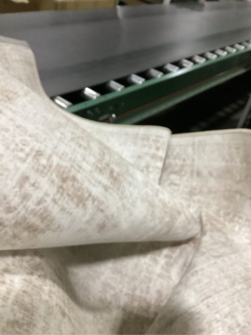 Condition photo showing As Is for LIVEBOX Traditional Rug 9x12 - Large Gray Vintage Rug for Living Room, Washable Soft Floral Carpet Anti-Skid Thin Neutral Rugs for Office Bedroom Dining Room, Silverygray 9' x 12' (Rectangular) Silvergray