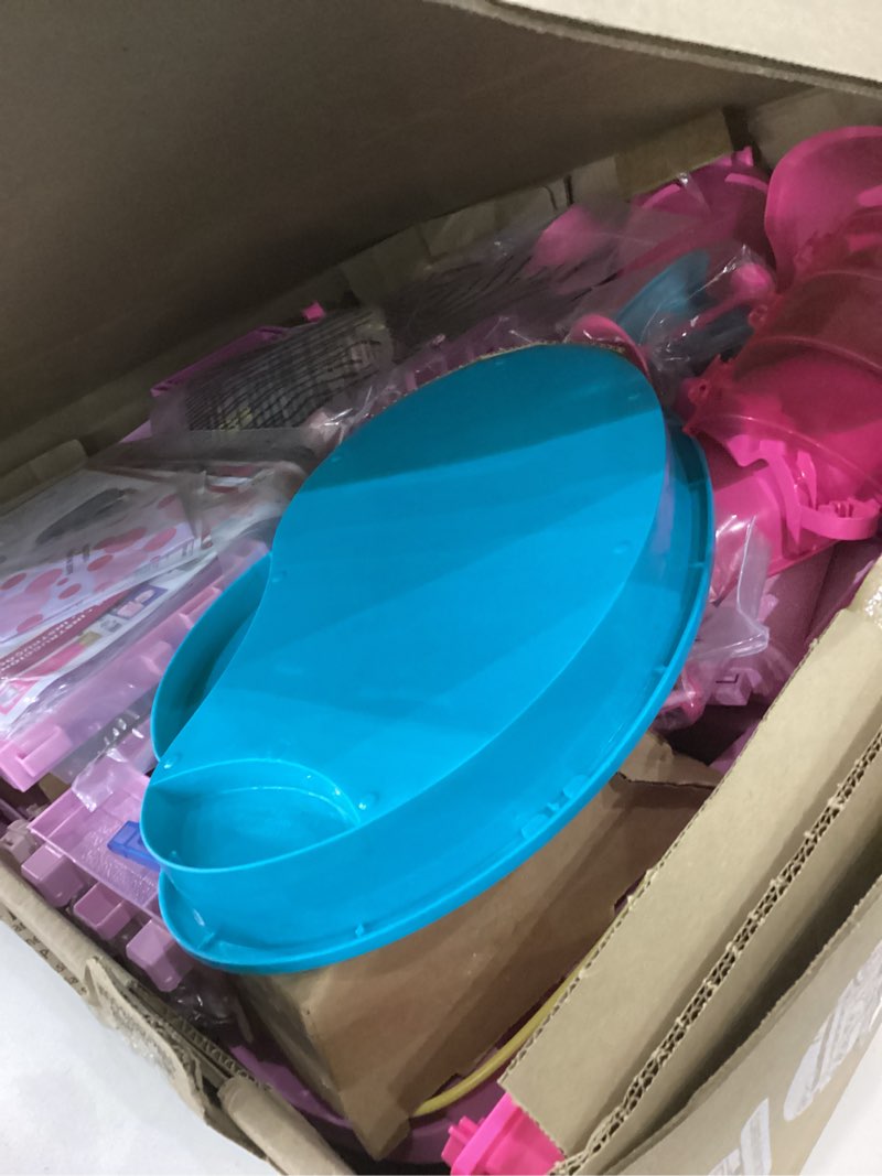 Condition photo showing New/Like New for Barbie Dreamhouse Pool Party Doll House with 75+ pc, 3 Story Slide: Adult Assembly, Fits 12 Inch Dolls