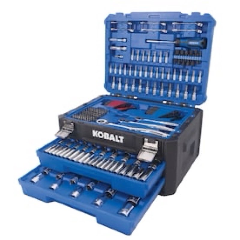 302-Piece Kobalt Standard (SAE) & Metric Mechanics Tool Set w/Hard Case » only