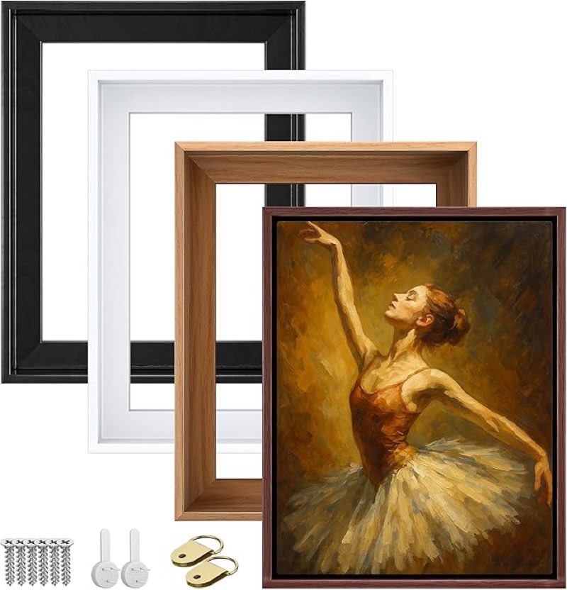 Texas Art Canvas Floater Frame for 1”to 1.25”Deep Gallery-Wrapped Canvas, Floating Picture Frame for