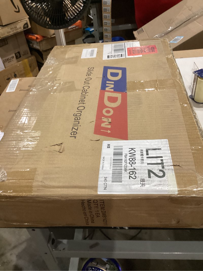 Condition photo showing New/Like New for DINDON 2 Tier Pull Out Cabinet Organizer (11" W x 21" D) Double Tier Slide Out Wood Drawer Under Cabinet Storage And Organization 11'' W X 21'' D Oak Wood, 2 Tier