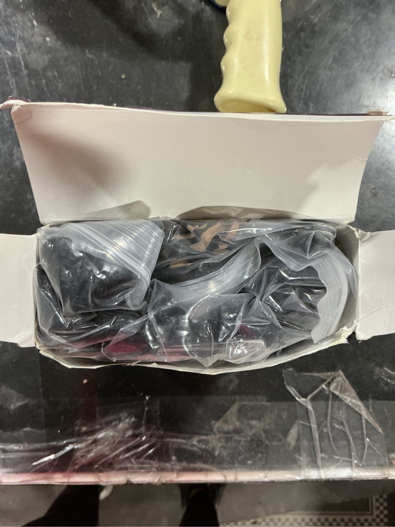 Condition photo showing Good Condition for short kinky curly headband wig afro headband wigs short afro puff wig with bangs head wrap 2 in 1 for women synthetic half wigs (brown tiaowen-black) 4 inch brown tiaowen-black