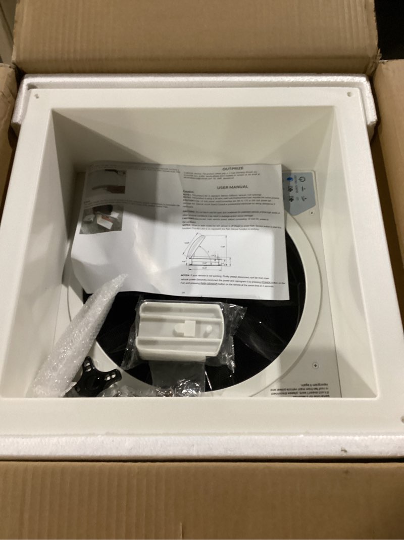 Condition photo showing Good Condition for upgraded remote control rv roof vent fan, 12v dc 14" quiet rv roof fan with rain sensor, 10-speed, reversible remote control without led