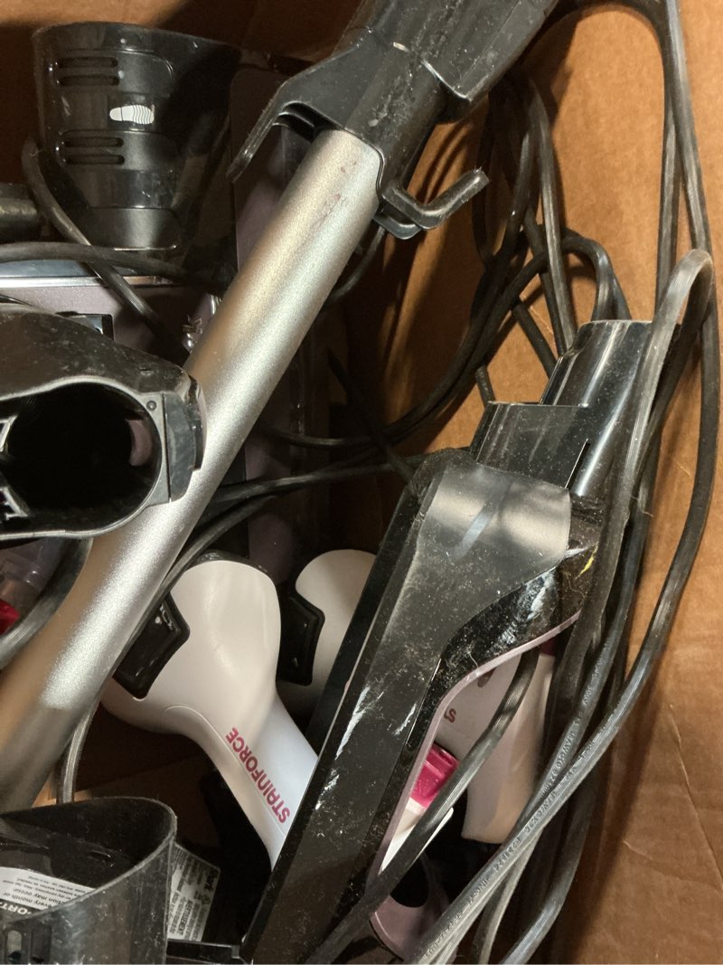 Condition photo showing As Is for Shark HS152AMZ UltraLight Pet Plus Corded Stick Vacuum, with Swivel Steering, LED Headlights, Removable Dust Cup, Precision Hand Vacuum, and 2 Pet Tools, for all Floors, Lavender,Black Bristle Brushroll