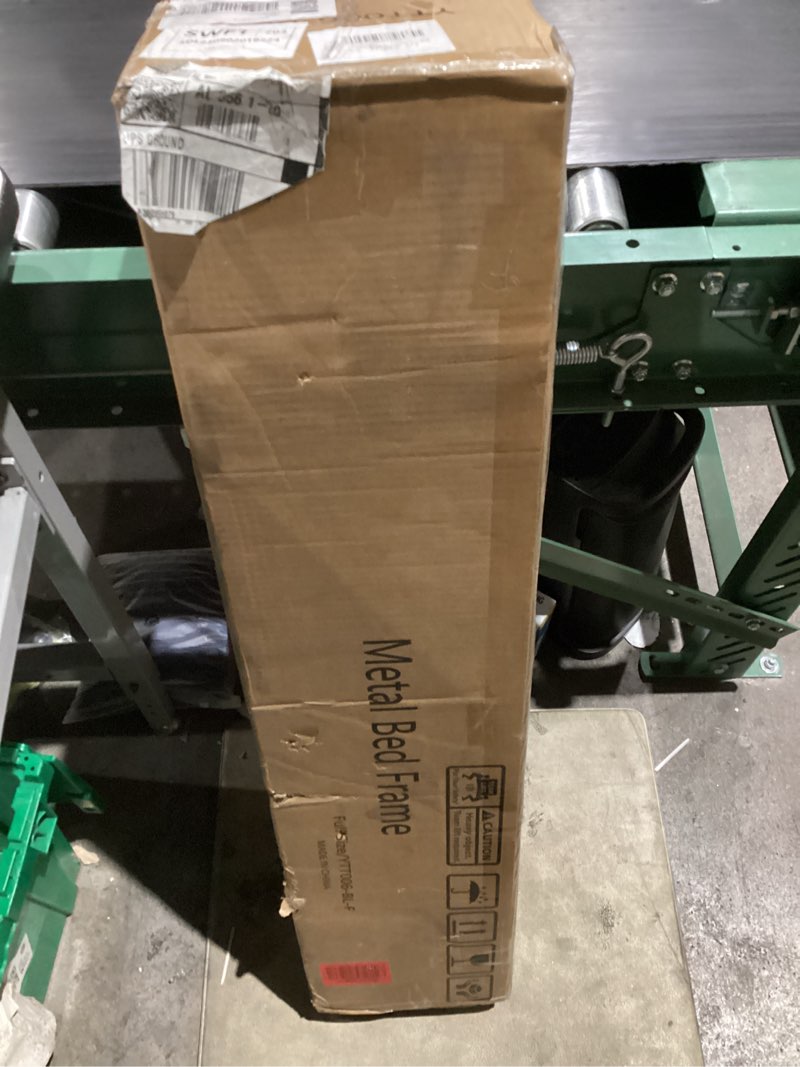 Condition photo showing As Is for Floating Bed Frame with Smart LED Lights Metal Platform Bed Easy Assembly No Box Spring Needed (Full)