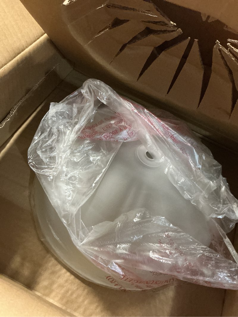 Condition photo showing Good Condition for joel modern 2-light flush mount ceiling light fixture with etched glass shade for hallway, entryway, passway, dining room, bedroom, garage, kitchen, balcony, living room