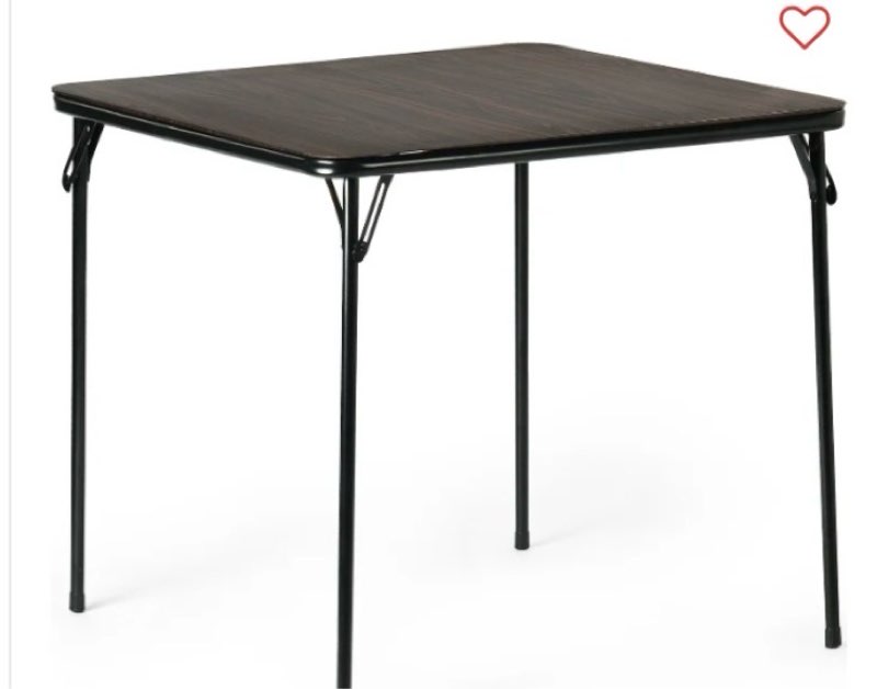 Homy Casa Walnut Folding Table with Steel Frame Portable Durable