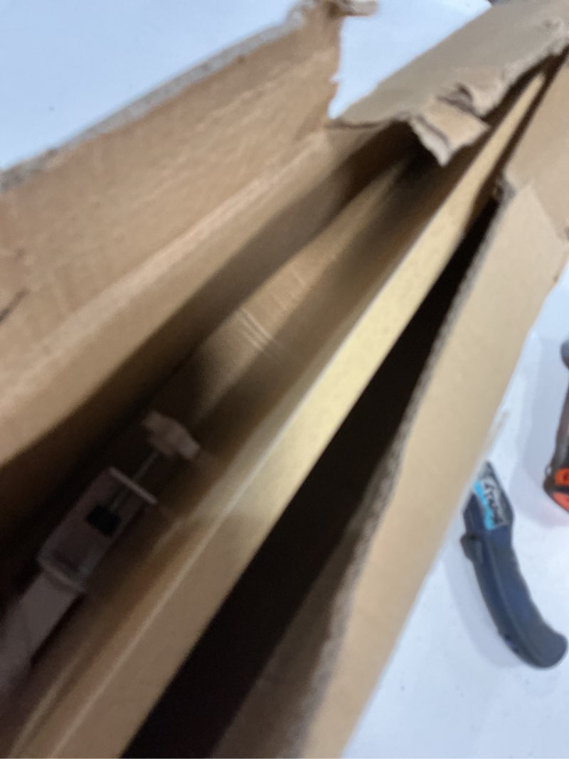 Condition photo showing New/Like New for clamp on desk organizer shelf 1 tier 31.5x7.8 in above desk storage extension portable, no drill required desktop shelf clamp for home office dorm workstation and study space natural color 31.5x7.8 in