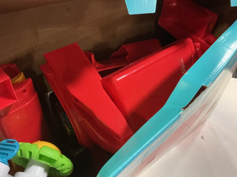 Condition photo showing Good Condition for Fisher-Price Baby Toy Laugh & Learn Crawl Around Car Red Activity Center with Educational Music & Lights for Infants Ages 6+ Months (Amazon Exclusive)