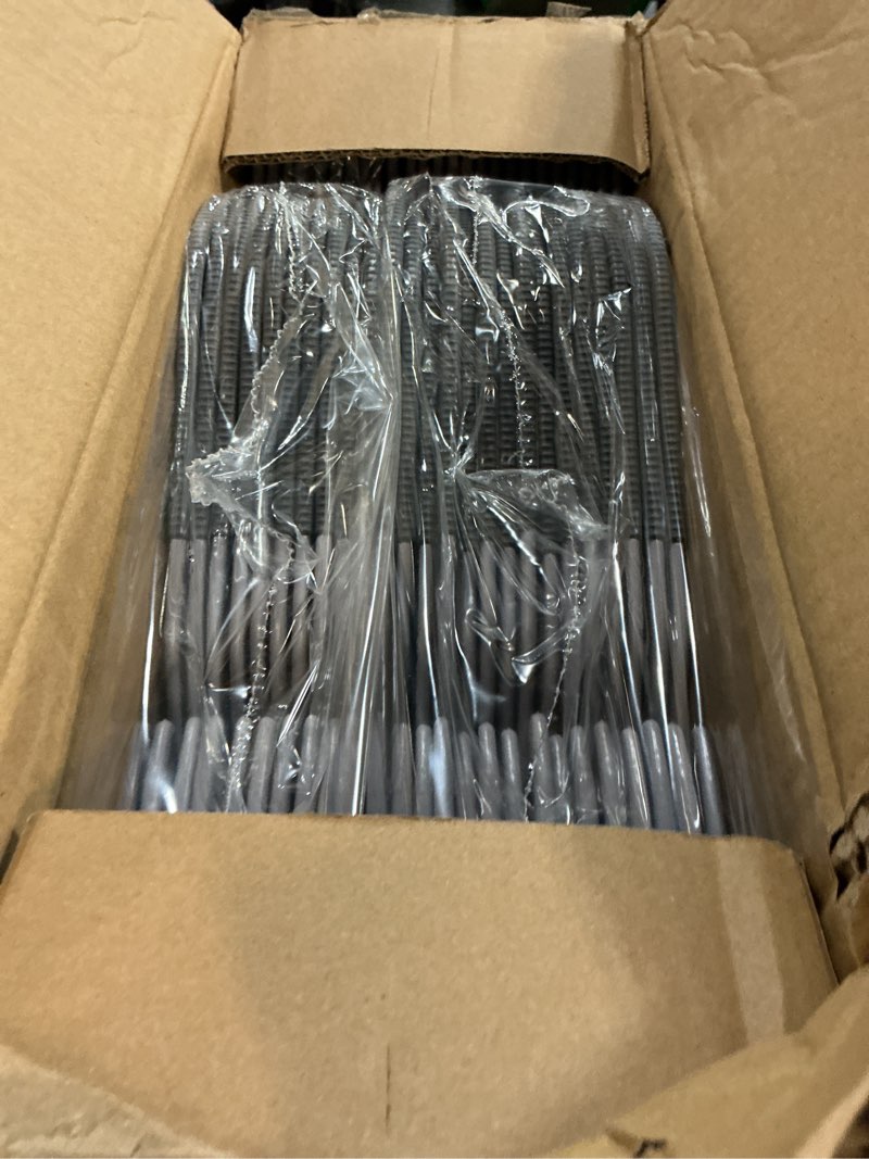 Condition photo showing New/Like New for bagail plastic hangers 50 pack with non-slip design,0.2 inches thick, 360°swivel hook space saving organizer for bedroom closet,shirts,pants(grey- s shaped) gray