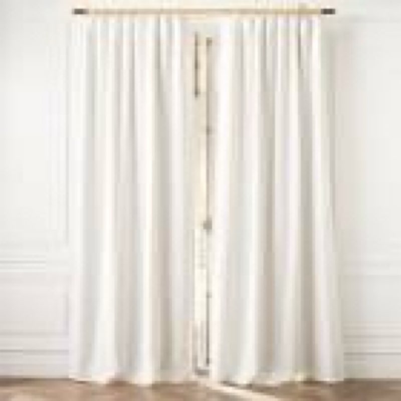 european linen curtain - single panel, 48x120, flax