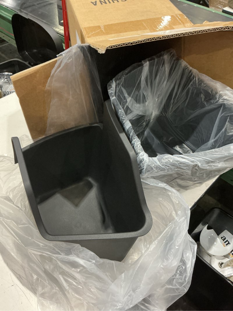 Condition photo showing Good Condition for luckeasy rear trunk storage bins fit for tesla model y juniper 2025 2026 trunk side storage box with lids rear cargo garbage bins for model y juniper 2025.03-present accessories black tpe