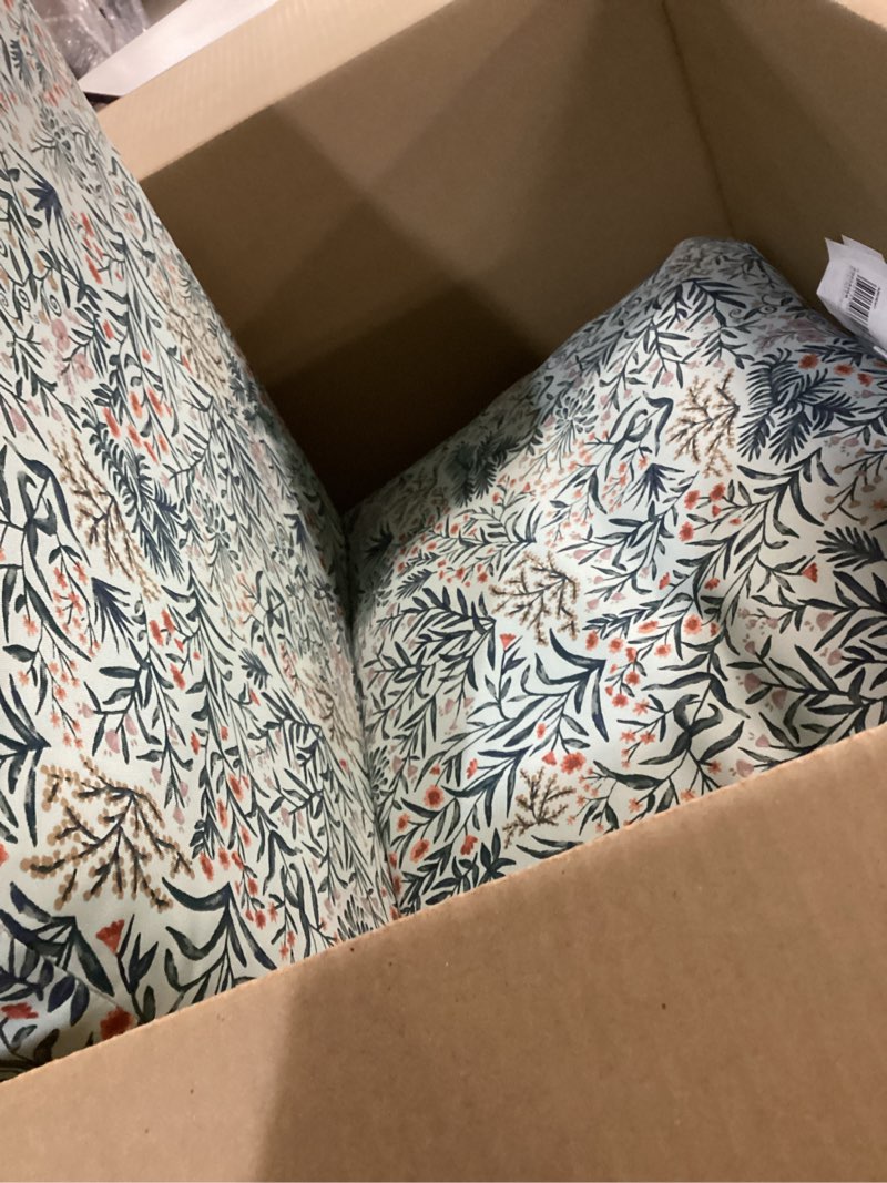 Condition photo showing Good Condition for arden selections outdoor deep seat cushion set  24 x 24  water repellent  fade resistant  deep seat bottom and back cushion for chair  sofa  and couch  24 x 24  pistachio botanical