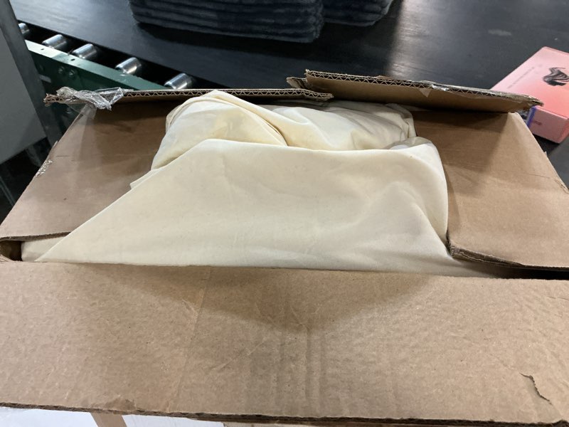 Condition photo showing As Is for 20x26 Large Organic Buckwheat Pillow with Dual-Layer Pillowcase and Extra Tartary Buckwheat Hulls, Adjust Height and Firmness, Neck Support Pillow for Back and Side Sleepers Off-white 20''x26''