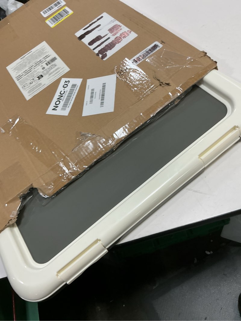 Condition photo showing Good Condition for amazon basics dog training pad holder,secured latches,extra thick and non-slip, recycled plastic, 24 inch, s, white and charcoal 22'' x 22''