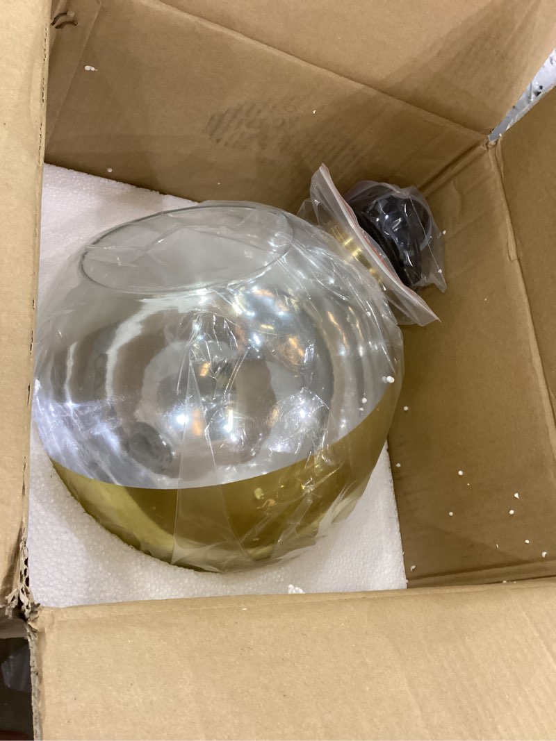 Large gold hanging lighting fixture