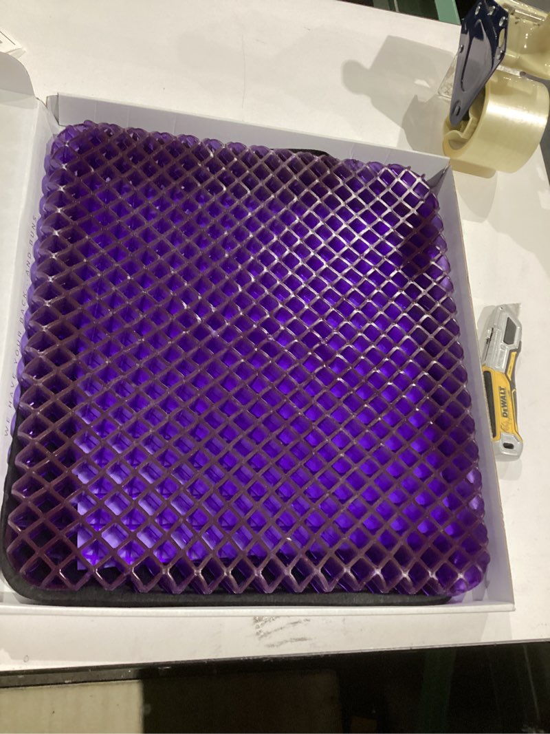 Condition photo showing As Is for Purple Simply Seat Cushion | Pressure Reducing Grid Designed for Ultimate Comfort | Designed for Cars and Travel | Made in The USA