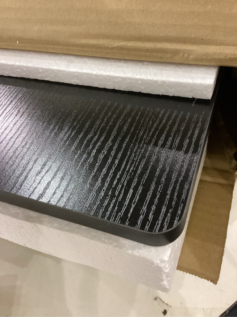 Condition photo showing New/Like New for Hadulcet Small Standing Desk Adjustable Height, Mobile Stand Up Desk with Wheels, Portable Walking Pad Table Stand, Rolling Laptop Cart for Standing or Sitting, Black