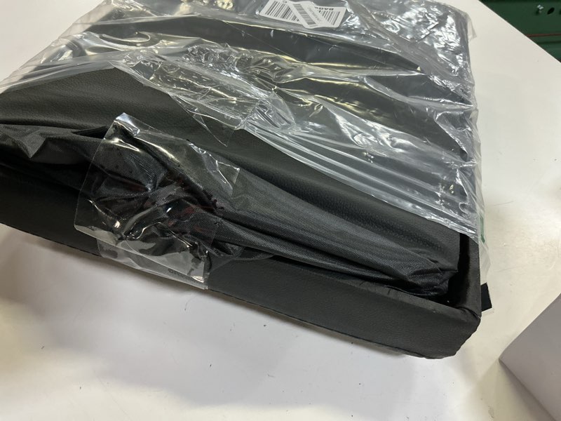 Condition photo showing Good Condition for storage ottoman foot rest stool with thicker foam padded seat. slim tall folding leather small ottoman with storage furniture for dorm living room bedroom coffee table 350 lbs, 17x13x17in, black 17"d x 13"w x 17"h black 1