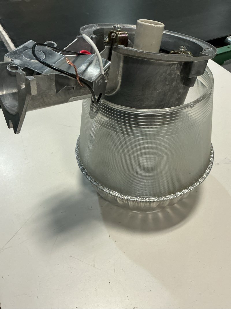Condition photo showing As Is for (  incomplete    ) lithonia lighting 3500 -lumen 200 -watt matter hardwired led outdoor area light (bulb included)