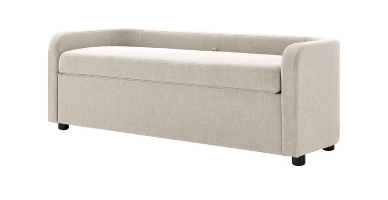 KD Fabric Storage Bench Meridian Cream