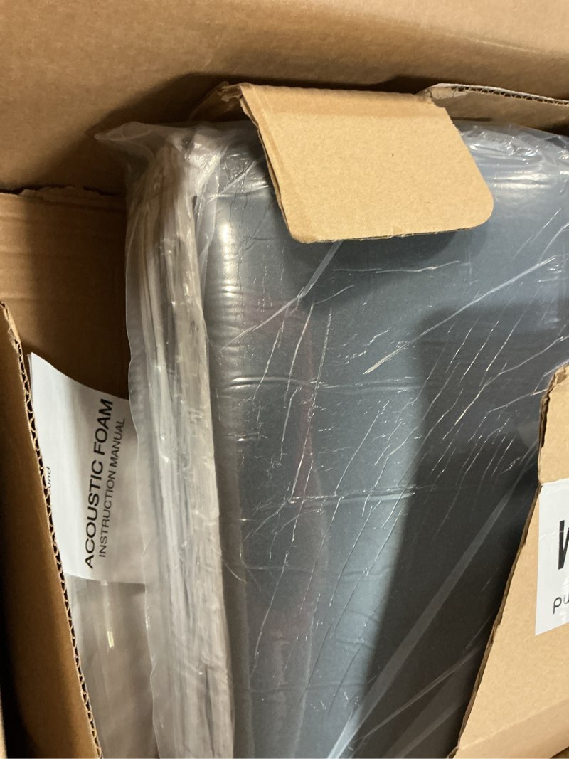 Condition photo showing New/Like New for focusound 52 pack acoustic foam panels 1" x 12" x 12" sound proof foam panles soundproofing noise cancelling wedge panels for home office recoding studio with 300pcs double-side adhesive