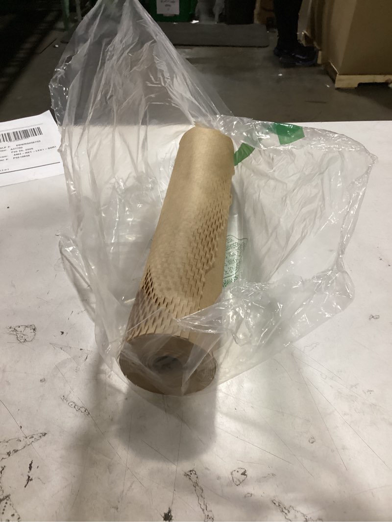 Condition photo showing Good Condition for Honeycomb Packing Paper, 15" x 131' Packing Paper Substitute Alternative for Bubble Cushioning Wrap for Moving Shipping Packaging, Recyclable Moving Supplies Bubble Packing Wrap Protective Roll 15" x 131' Khaki