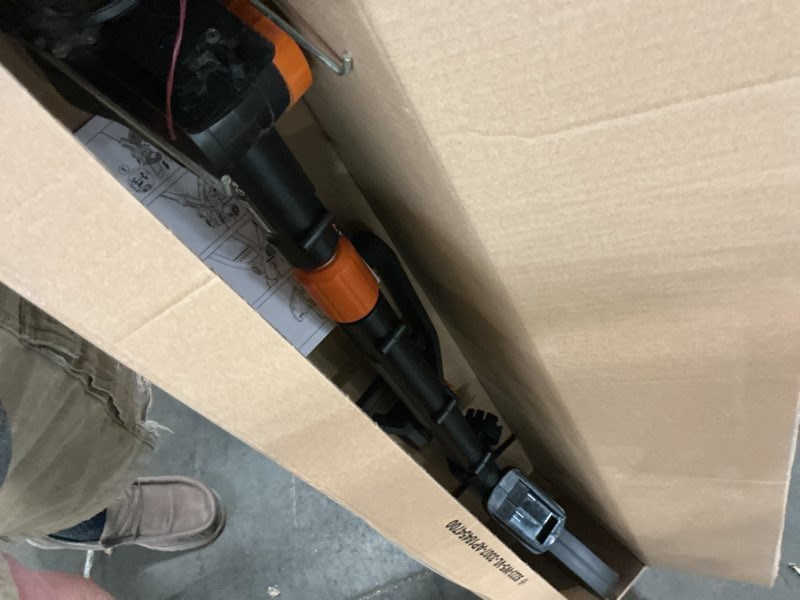 Condition photo showing As Is for worx cordless string trimmer & lawn edger, 12'' electric weed wacker with 5.5 lbs, 20v weed eater with 90° pivoting head, battery & charger included, wg170.2 20v string trimmer(2ah battery included)