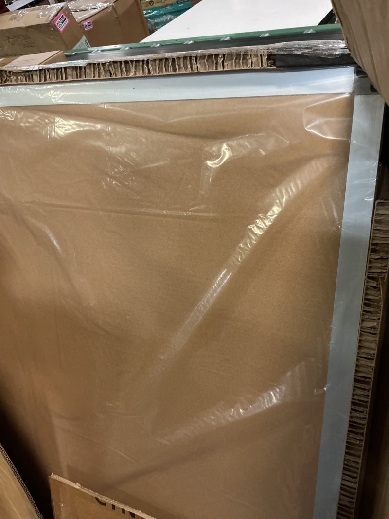 Condition photo showing Good Condition for 48"x36" lockable enclosed bulletin board with glass door, weather resistant cork notice board, wall mounted display case for school office community outdoor, 12xa4(brown, silver frame)