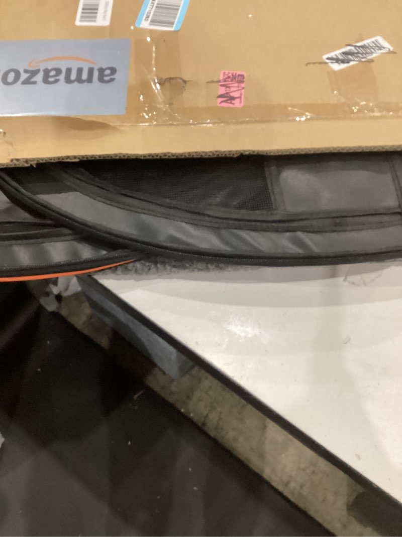 Condition photo showing Good Condition for dog car seat, enclosed carrier for pets travel safety dog crate soft-sided covered car kennel carrier for backseat for medium dogs