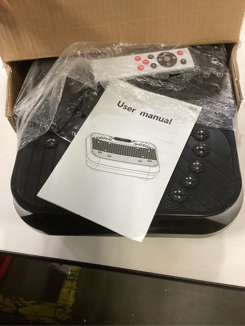 Condition photo showing New/Like New for Vibration Plate Exercise Machine for Lymphatic Drainage,Power Vibrate Stand Shake Board 400 Lbs Capacity Fitness Platform with Fitness Resistance Bands Weight Loss Gifts for Women Men