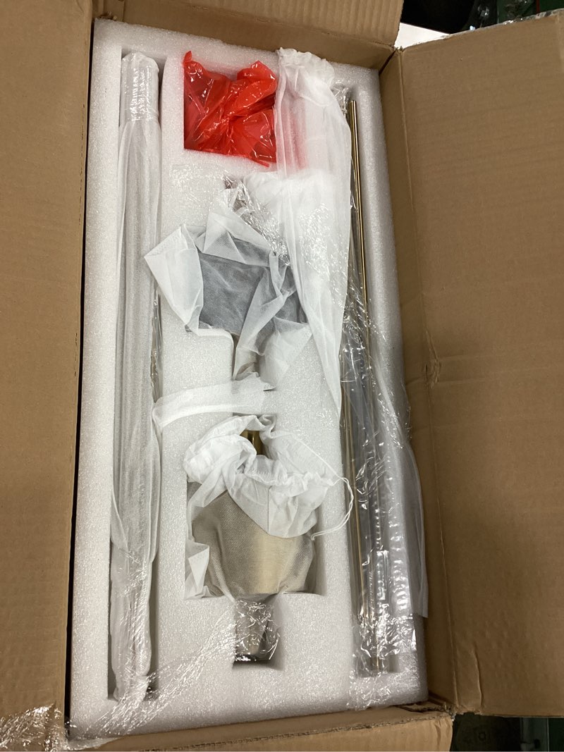 Condition photo showing Good Condition for 2-Light Modern Brushed Titanium Gold Wall Sconce with Clear Glass Crystal Luxury Wall Light Fixtures for Bedroom Living Room Bathroom Vanity Mirror Light Fixtures Set of 2