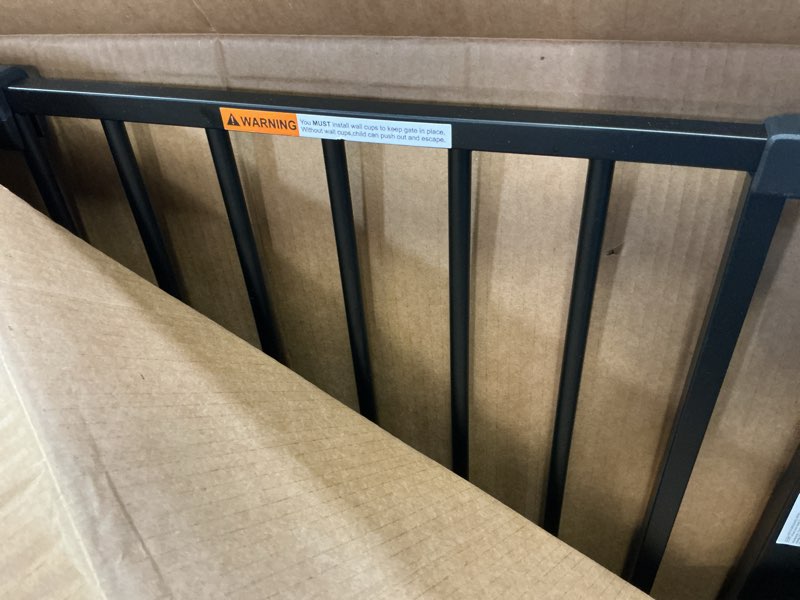 Condition photo showing Good Condition for babelio baby gate for doorways and stairs, 31-36" pet gate with wide walk thru door and lock indicator, no drill pressure mounted safety gate with double lock and self-closing, black black 31-36"w, 30"h